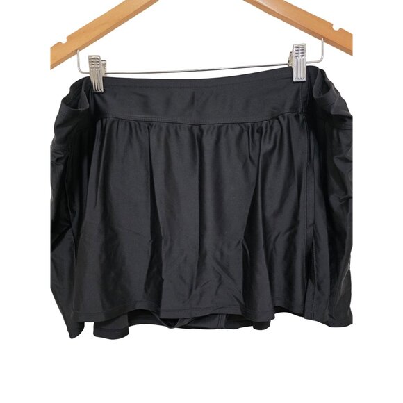 Beach Native Womens Black Swim Skirt With Built-In Shorts Size 22W Nylon/Spandex - Picture 1 of 6